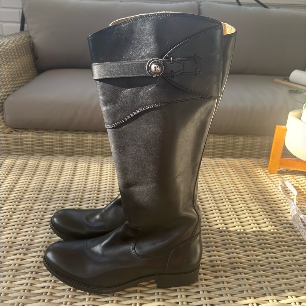 Frye Black Leather Over the Knee Boots - Picture 3 of 10